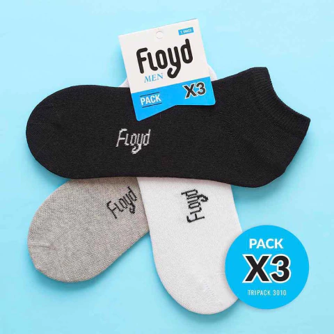 MEDIAS FLOYD 3010 | Tripack de soquetes lisos de algodón (MEFL3010)