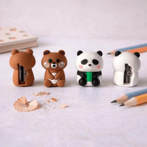 Apontador Emborrachado Ursinho e Panda - KAZ