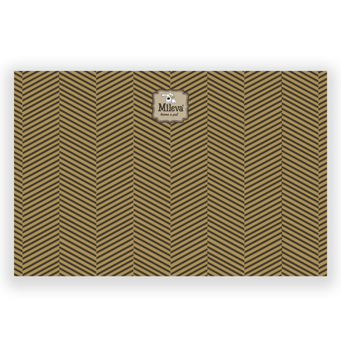 Porta Comedouro Estampado Padrão - Espinha de Peixe Tabaco - comprar online