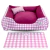 Cama Pet Camurça + Tapete Estampado 03 Peças - Vichy's Pink - Basic 2 - comprar online