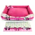 Cama Pet Camurça + Tapete Estampado 03 Peças - Panda Pink - Basic 2 - comprar online