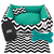 Kit Premium 1 Cama Trend Line 70x70 cm Mileva 5 Peças Coleção Chevron - Cancun - comprar online