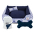 Cama Cachorro Gato Media 60x60 4 Pç Coroa - Azul - comprar online