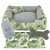 Cama Cachorro Gato Media 60x60 5 Pç Herbal Com Ossinho - Cinza - comprar online