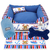 Cama Cachorro Gato Grande 70x70 5 Pç Ursinho Marinheiro Com Ossinho - Azul - comprar online