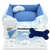 Cama Cachorro Gato Grande 70x70 5 Pç Nuvem Azul - Ossinho - comprar online