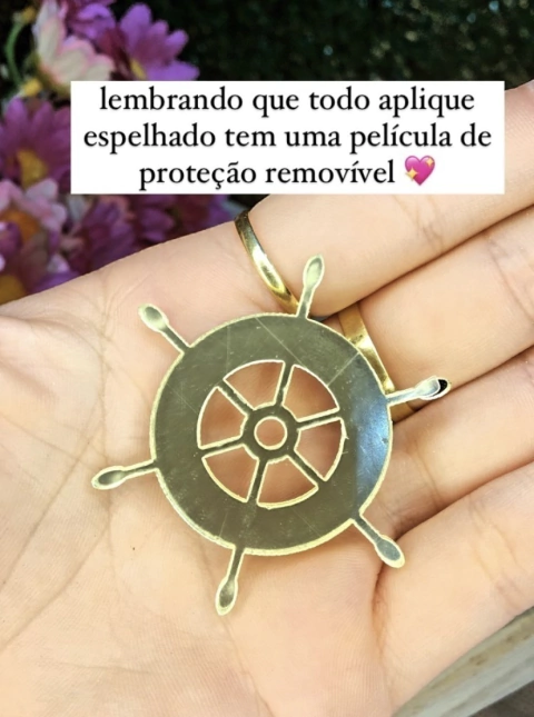 Leme Marinho￼ 5 unidades 5cm - Aplique Acrilico