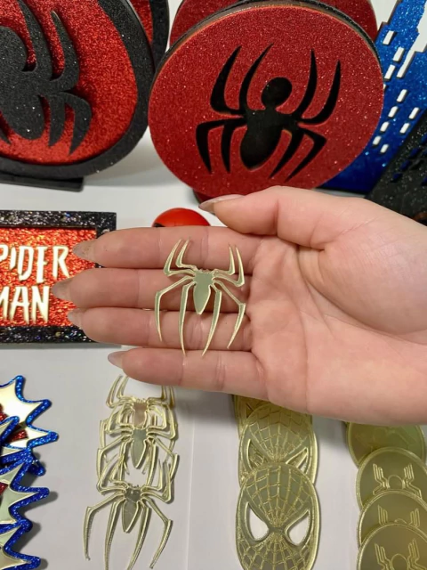 Aplique Aranha Espelhado(4cm)