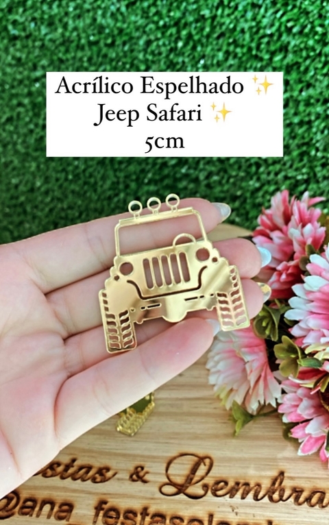 Jipe - Acrílico dourado 5cm