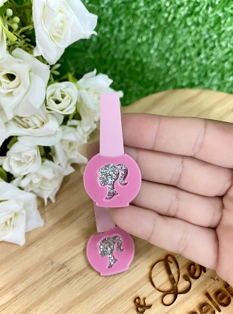 Aplique Esmalte Barbie - 5cm