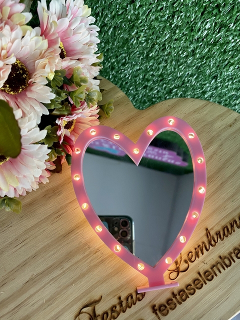 Plano de Fundo Coração Espelho 12cm (para uso de led)