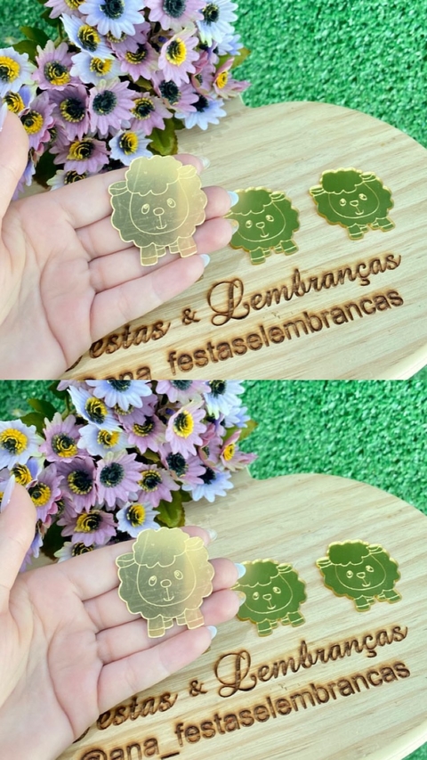 Ovelha acrilico espelhado
