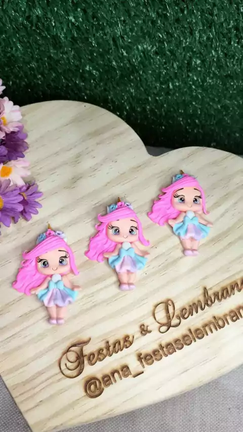 Aplique Biscuit Girl Unicórnio 6cm