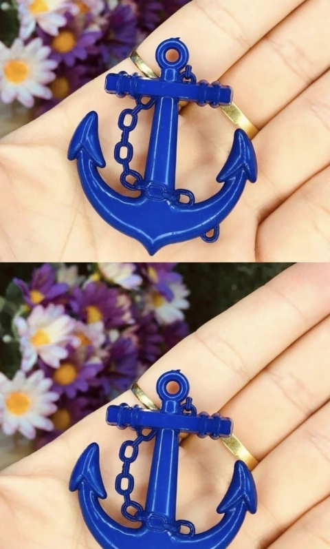 MINI ÂNCORA AZUL - 3 UNIDADES 4CM