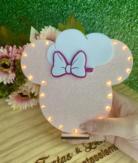 Plano de Fundo Cabeça Minnie 13cm (para uso de led)