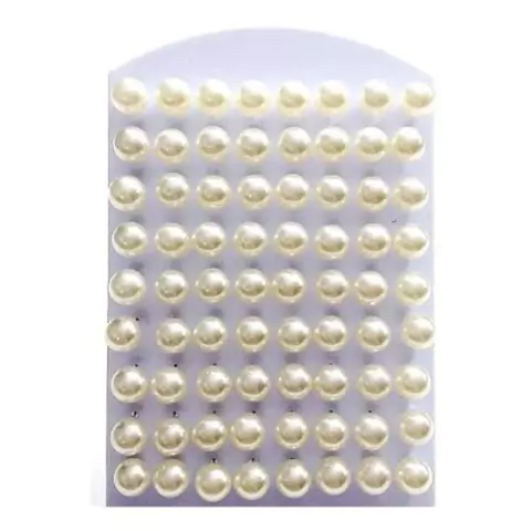 Kit 36 Pares Brincos Pérolas - Cartela Atacado