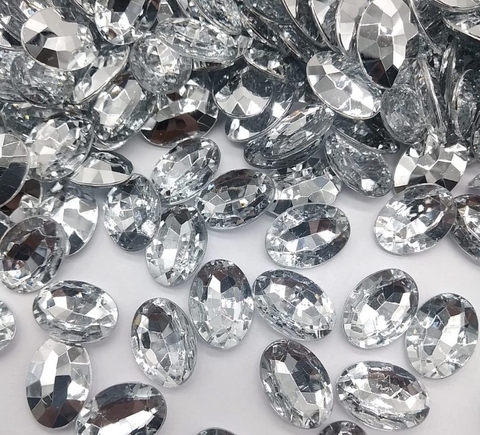 Chaton Oval 13x18mm - Cristal - Base Irregular - comprar online