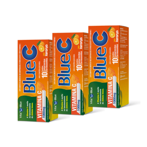 Kit 3 Blue C - Vitamina C Efervescente com 10 unidades
