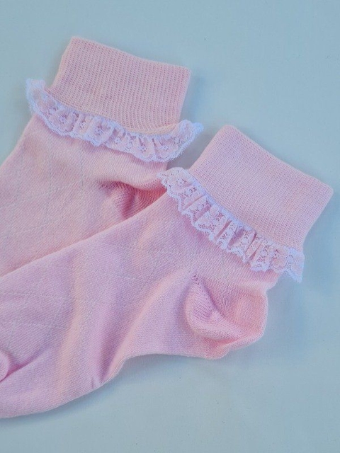 MEDIAS PUÑO PUNTILLA ROSA