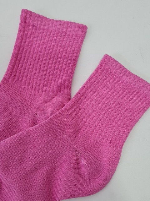 MEDIAS TENIS LISA FUCSIA