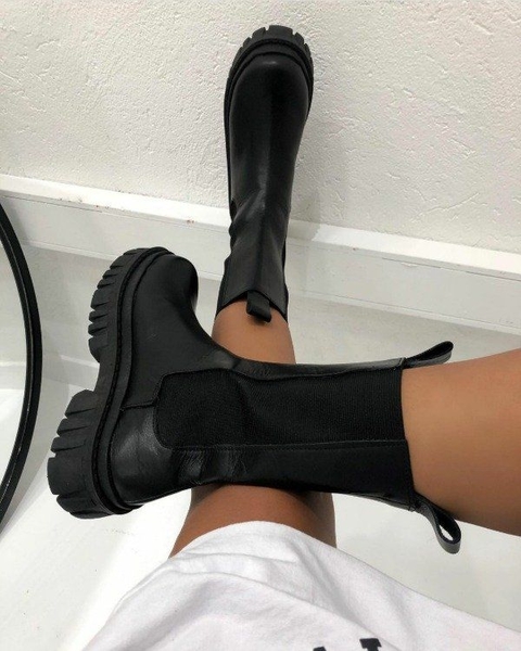 LEATHER COMBAT BOOTS