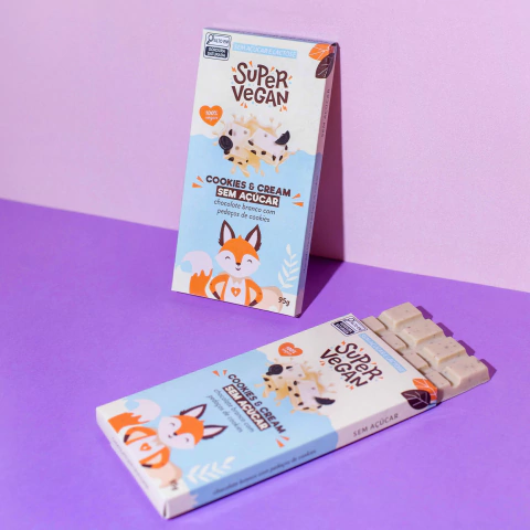 Barra de chocolate Cookies'n'Cream Sem Açúcar - 95g