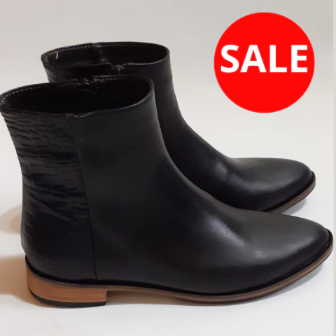 Botas SARA CROCO NEGRO - comprar online