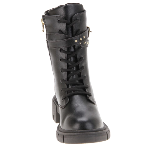 Bota Coturno em Couro Floater Fivela Italeoni