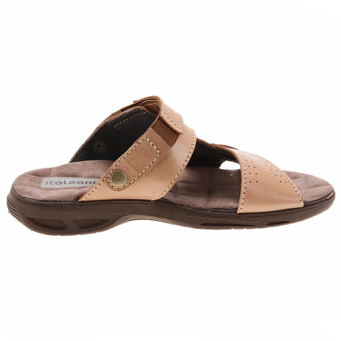 Sandália Masculina em Couro Atanado Areia Italeoni