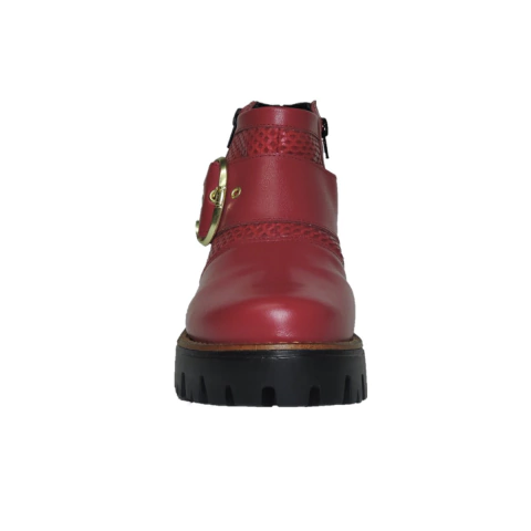 Bota Couro Cano Curto com Fivela Tratorada Italeoni