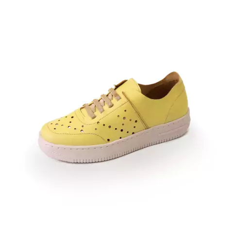 Tênis Feminino Flatform em Couro Italeoni