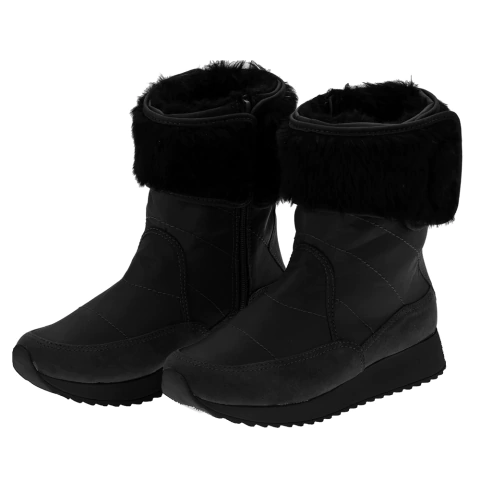 Bota em Camurça e Nylon Forrada com Polaina Italeoni