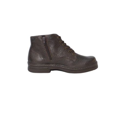 Sapato Abotinado Masculino Cadarço e Ziper Sola Emborrachada e palmilha gel