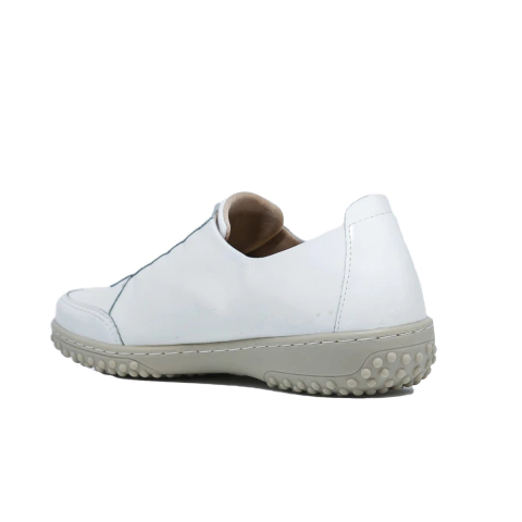 Sapatênis Feminino em Couro Calce Fácil Branco Italeoni