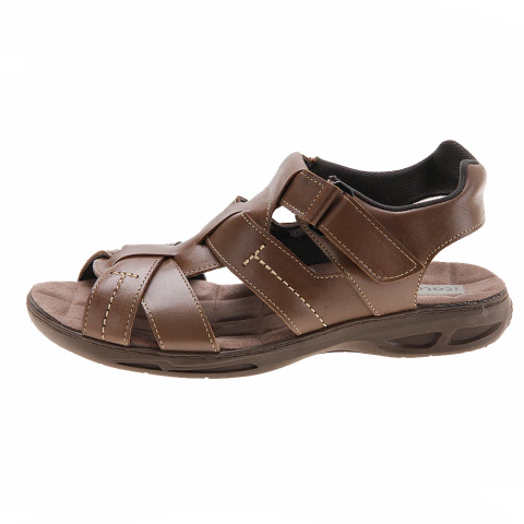 Sandália Masculina em Couro Atanado Tabaco Italeoni