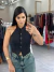 Cropped frente única botões - comprar online
