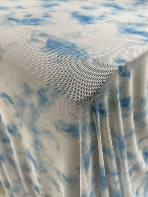 TULE DE MALHA ESTAMPADO TIE-DYE CÉU DE TULE - comprar online