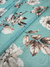 Tule de malha Floral Turquesa