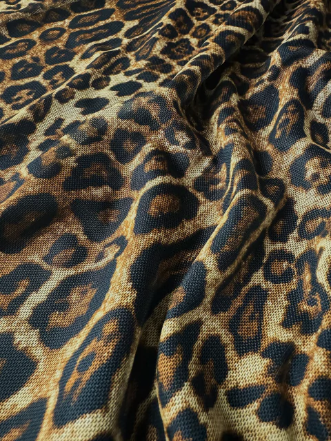 Tule de malha - Animal Print Onça Prime