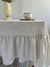 Mantel con volado con costura por fuera en tusor - MyS Deco and Home