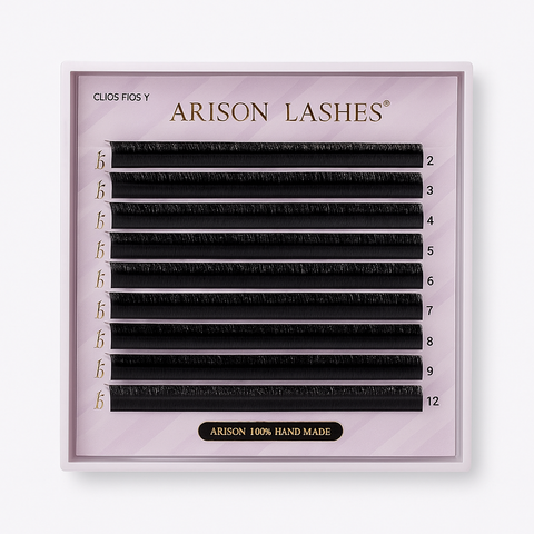 Cílios Arison YY Série Plus 0.07 D – Mix 8-13mm – Volume Brasileiro Profissional - comprar online