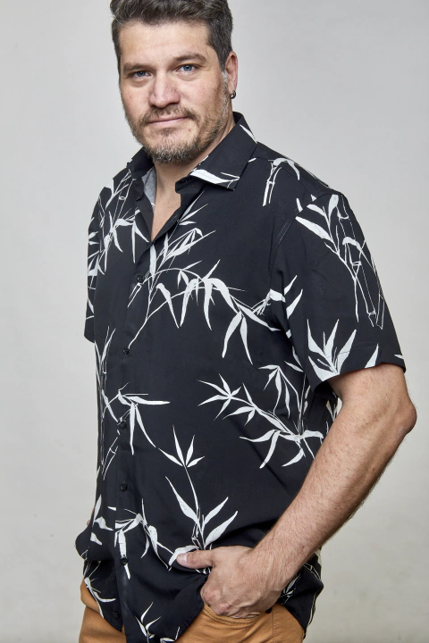Camisa Fibrana Estampada Forest