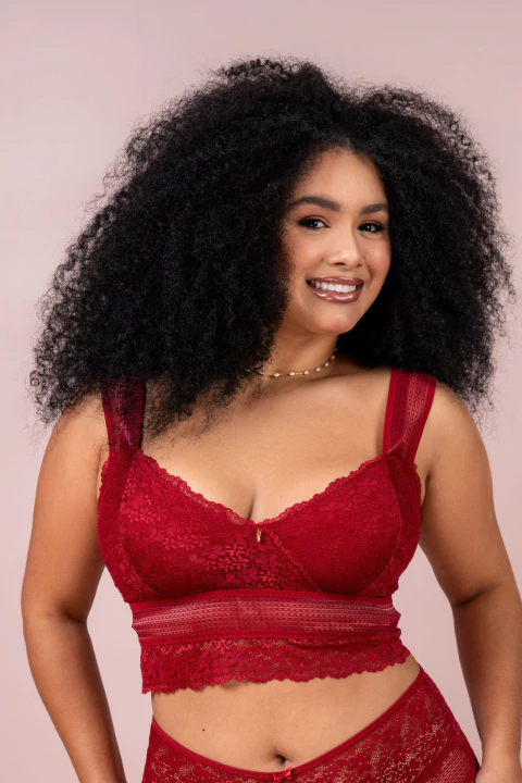 Sutiã Top Em Renda Com Alça Dupla e Elástico Texturizado Fascínio - comprar online