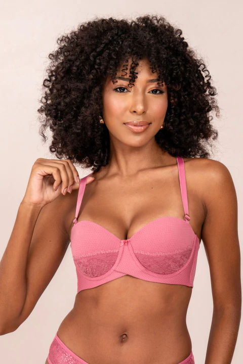 Sutiã Tomara Que Caia Com Detalhes Em Renda e Transpasse Frontal Carlotta - comprar online