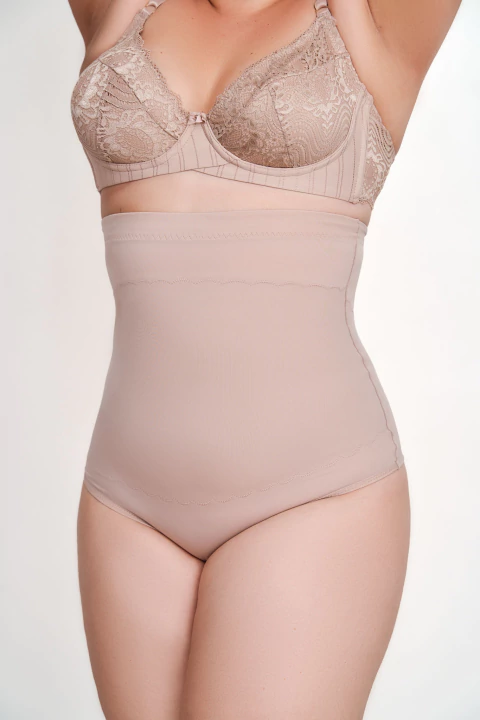 Calcinha Fio Cinta Modeladora Cintura Alta de Máxima Compressão