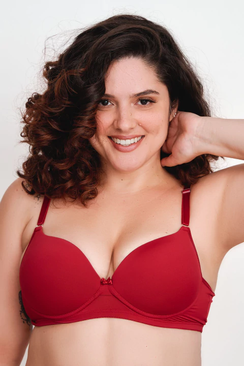 Sutiã Meia Taça com Bojo em Microfibra - comprar online