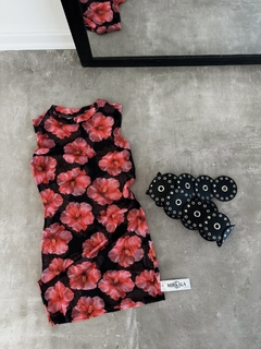 vestido tul flower