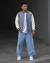Campera varsity gris