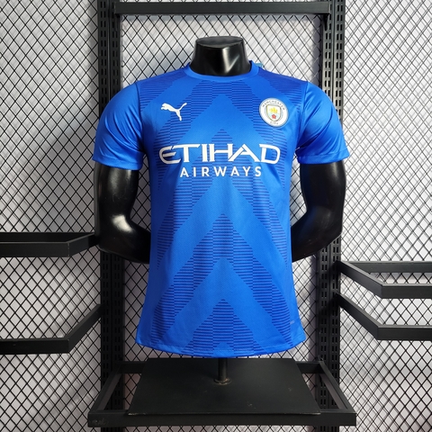Camisa Manchester City Goleiro 22/23 Jogador Puma Masculina - Azul