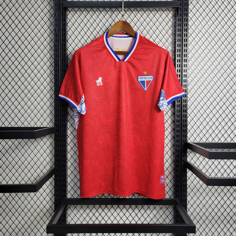Camisa Fortaleza I Copa Nordeste Torcedor Leão 23/24 Masculina - Vermelho